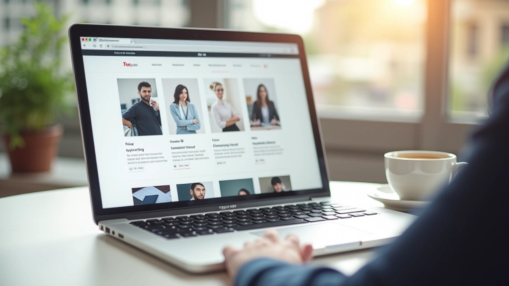 Portfolio de rédacteur affiché sur écran d'ordinateur, articles écrits et projets complétés visibles, interface professionnelle et épurée