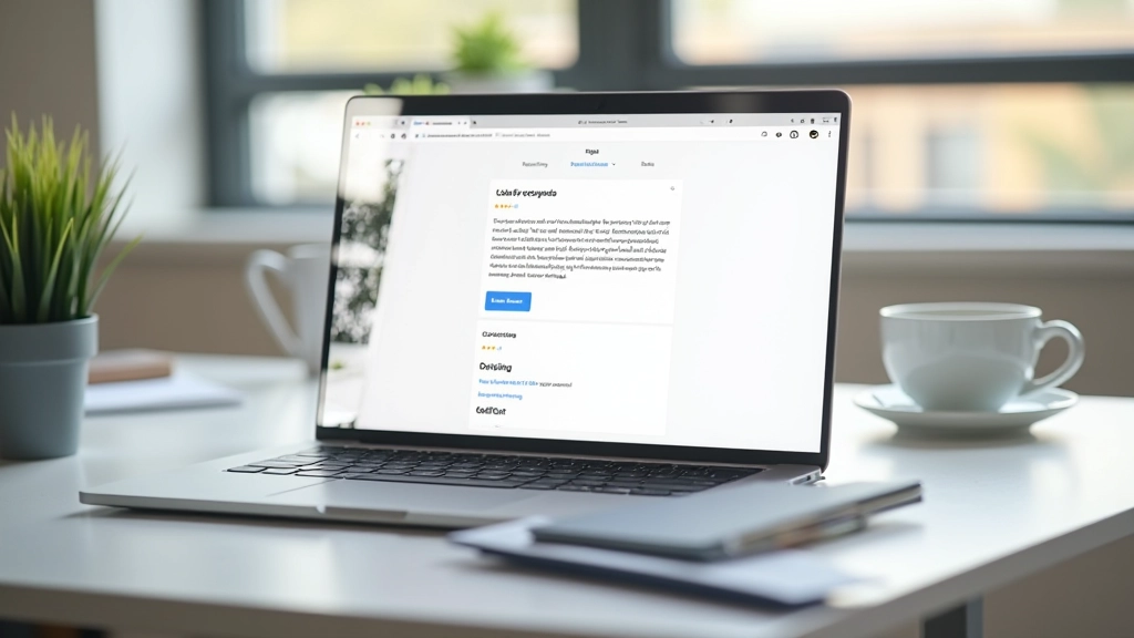 Écran d'ordinateur affichant une liste de produits bien rédigée avec descriptions détaillées et mots-clés optimisés